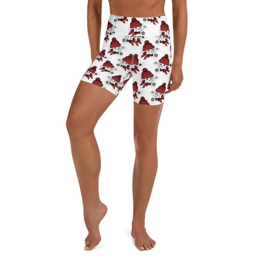 Christmas Kitties Yoga Shorts