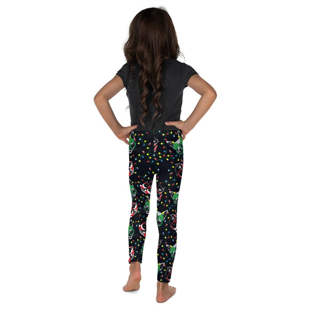 Christmas Lights & Cats Kid's Leggings