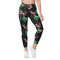 Christmas Lights & Cats Leggings With Pockets