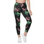 Christmas Lights & Cats Leggings With Pockets
