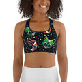 Christmas Lights & Cats Sports Bra