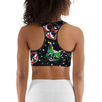 Christmas Lights & Cats Sports Bra