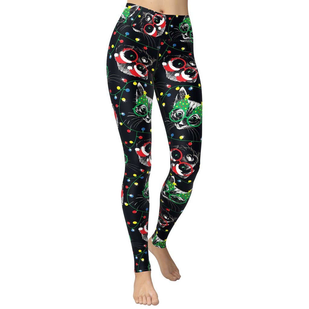 Buy Christmas Workout Leggings Tree Lights Stripes Yoga Women Gift Cosplay  Snowflakes Festive Running Fitness Outfit Pants Bulbs Elf Activewear Online  in India 