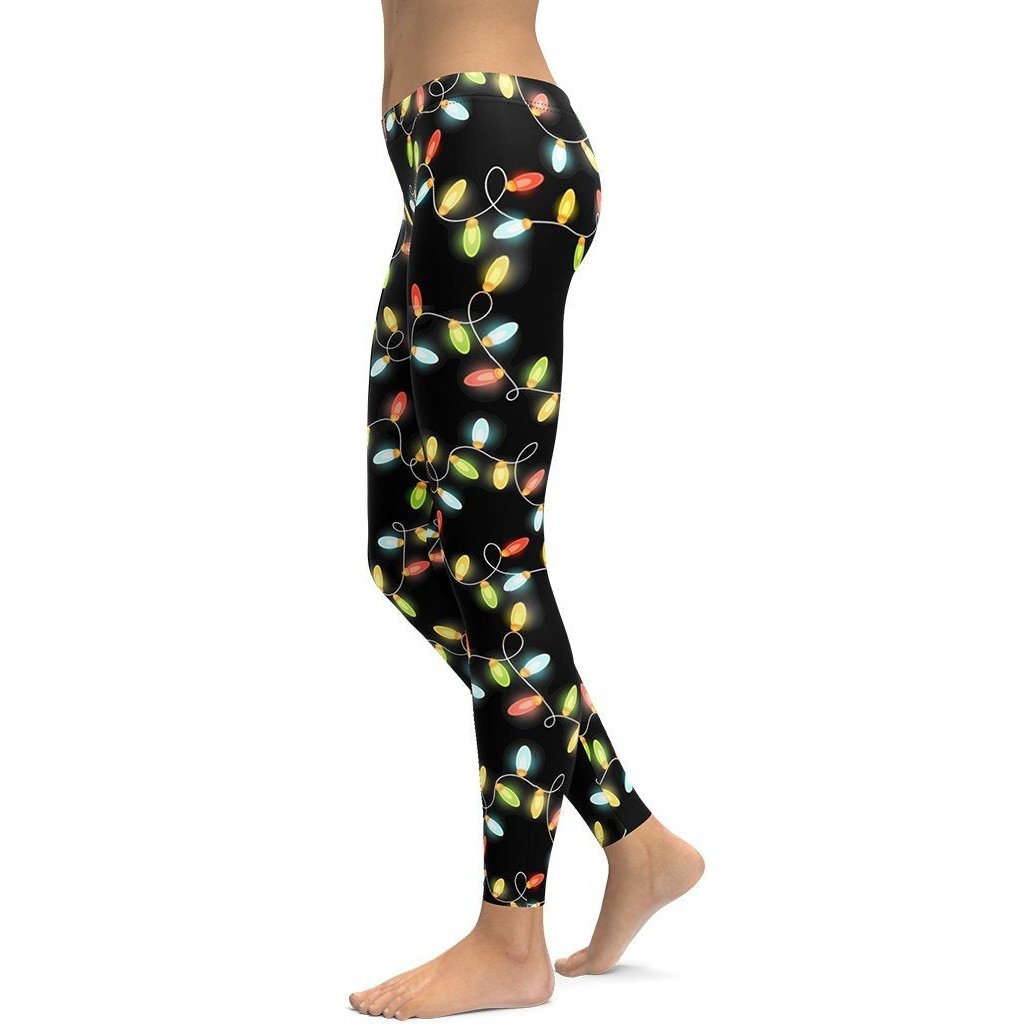 Christmas Lights Leggings - FiercePulse - Premium Workout Leggings - Yoga Pants