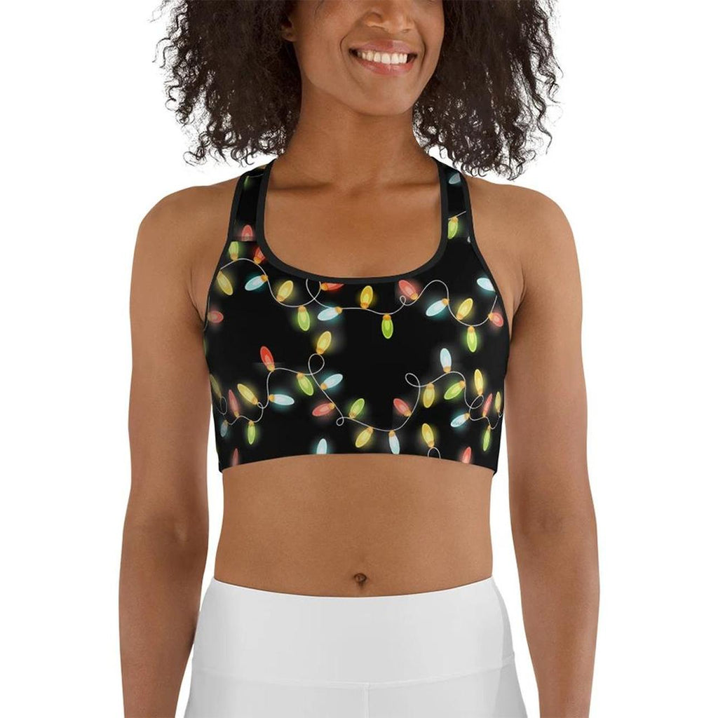 Christmas Lights Sports Bra