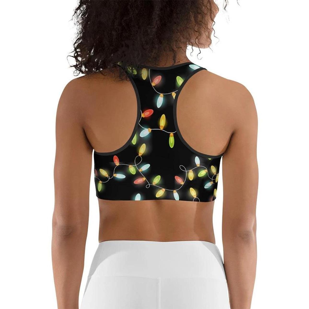 Christmas Lights Sports Bra