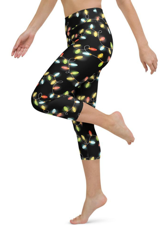 Christmas Lights Yoga Capris