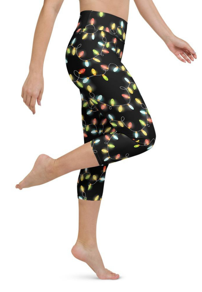 Christmas Lights Yoga Capris