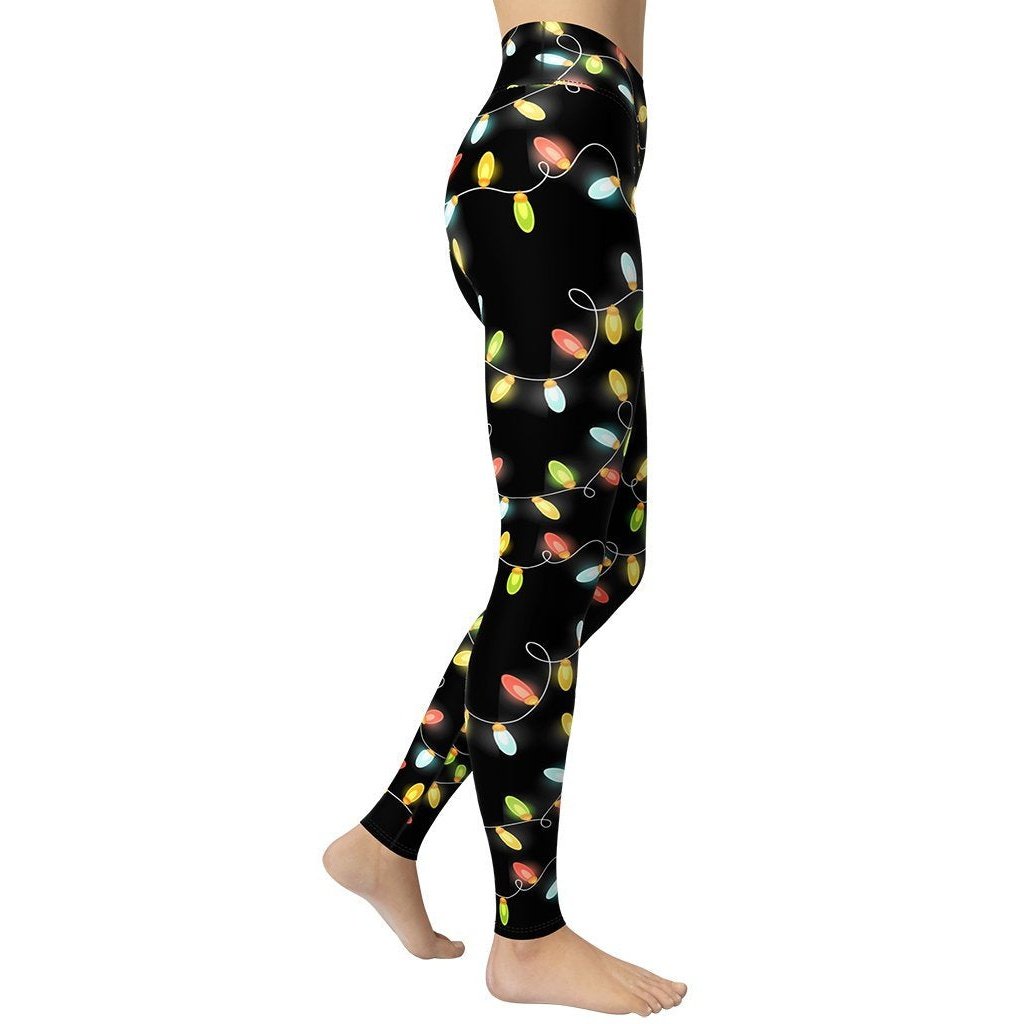 Christmas Lights Yoga Leggings - FiercePulse - Premium Workout Leggings - Yoga Pants
