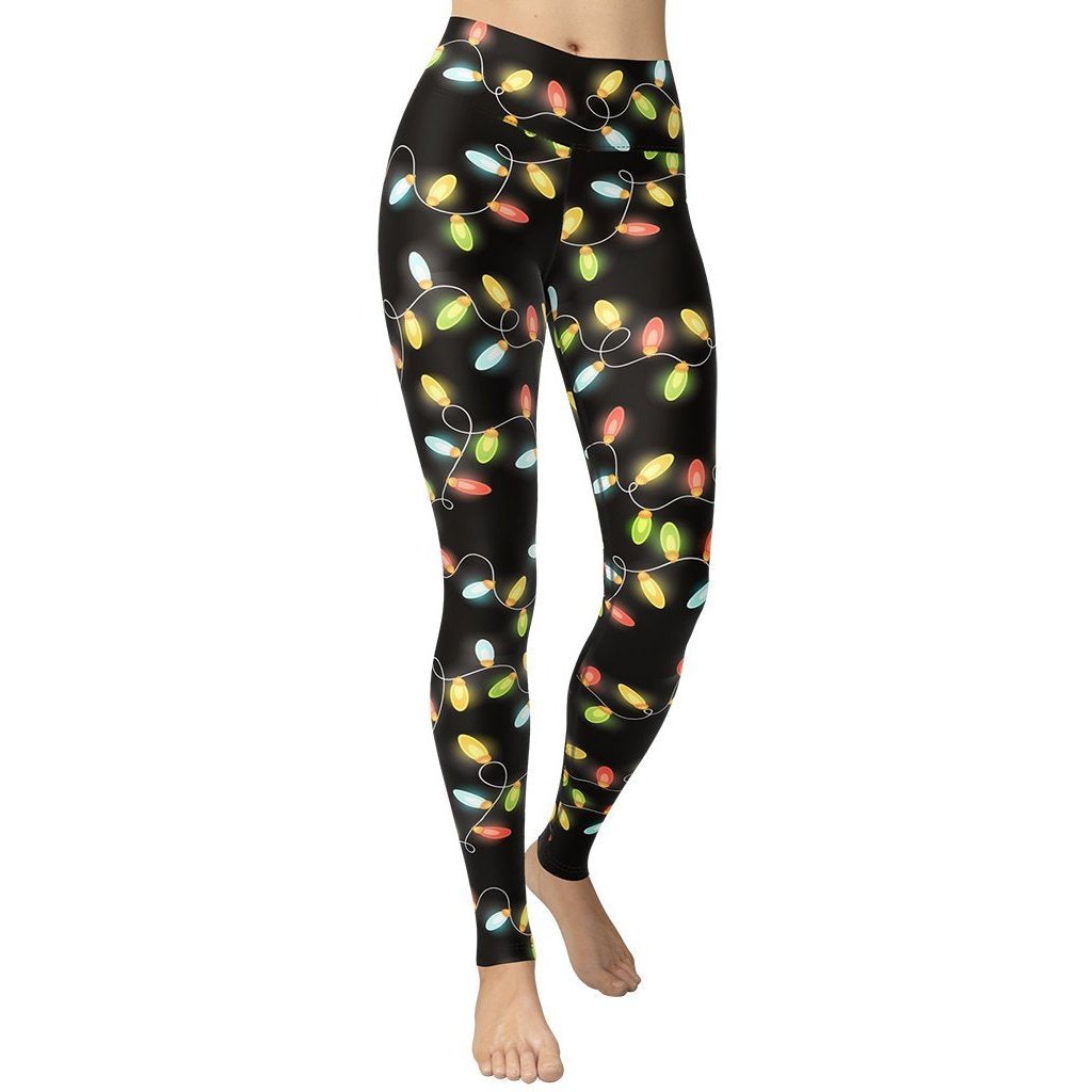 Christmas Lights Yoga Leggings - FiercePulse - Premium Workout Leggings - Yoga Pants