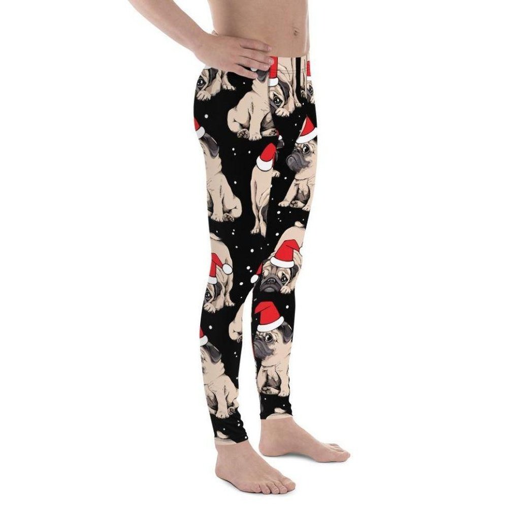 Christmas Pugs Men's Leggings