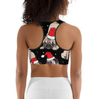 Christmas Pugs Sports Bra