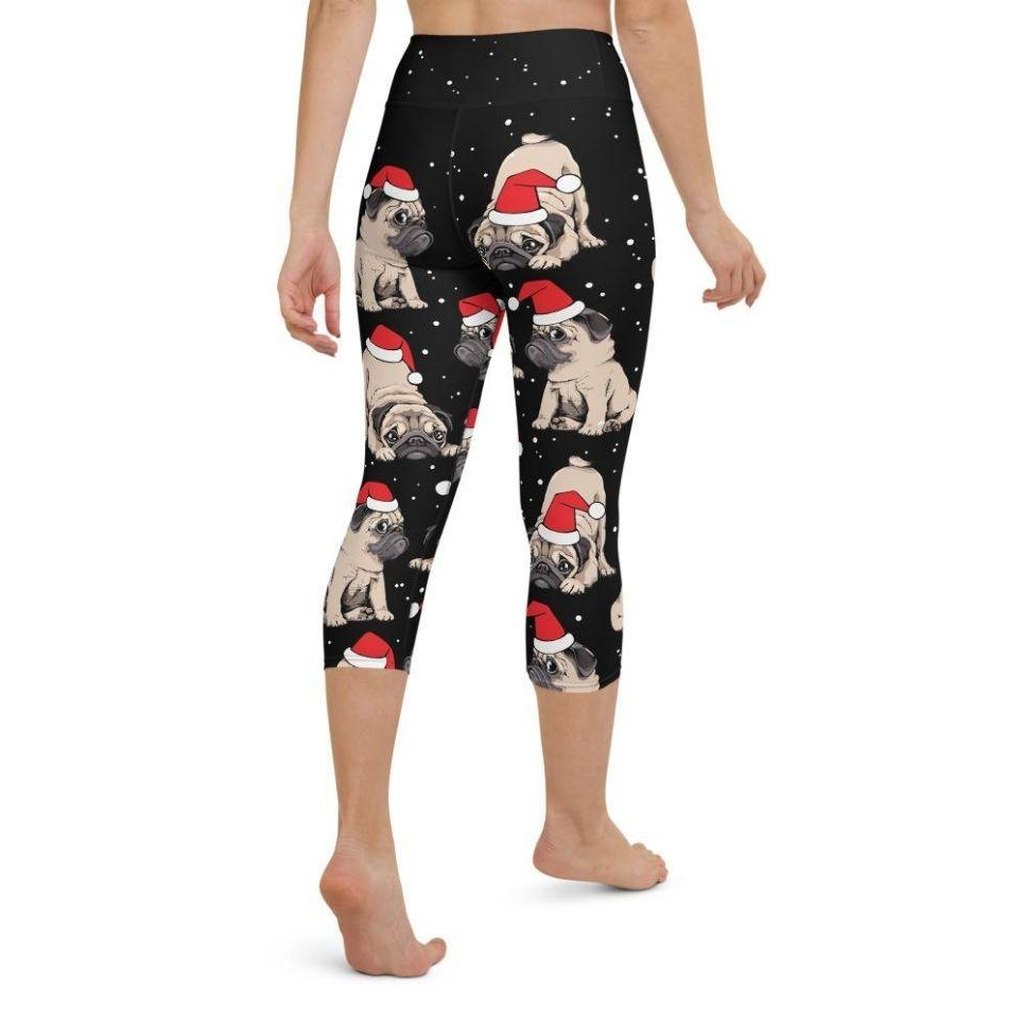 Christmas Pugs Yoga Capris