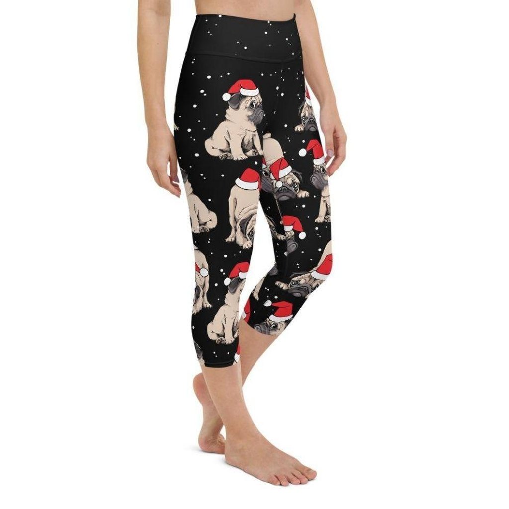 Christmas Pugs Yoga Capris