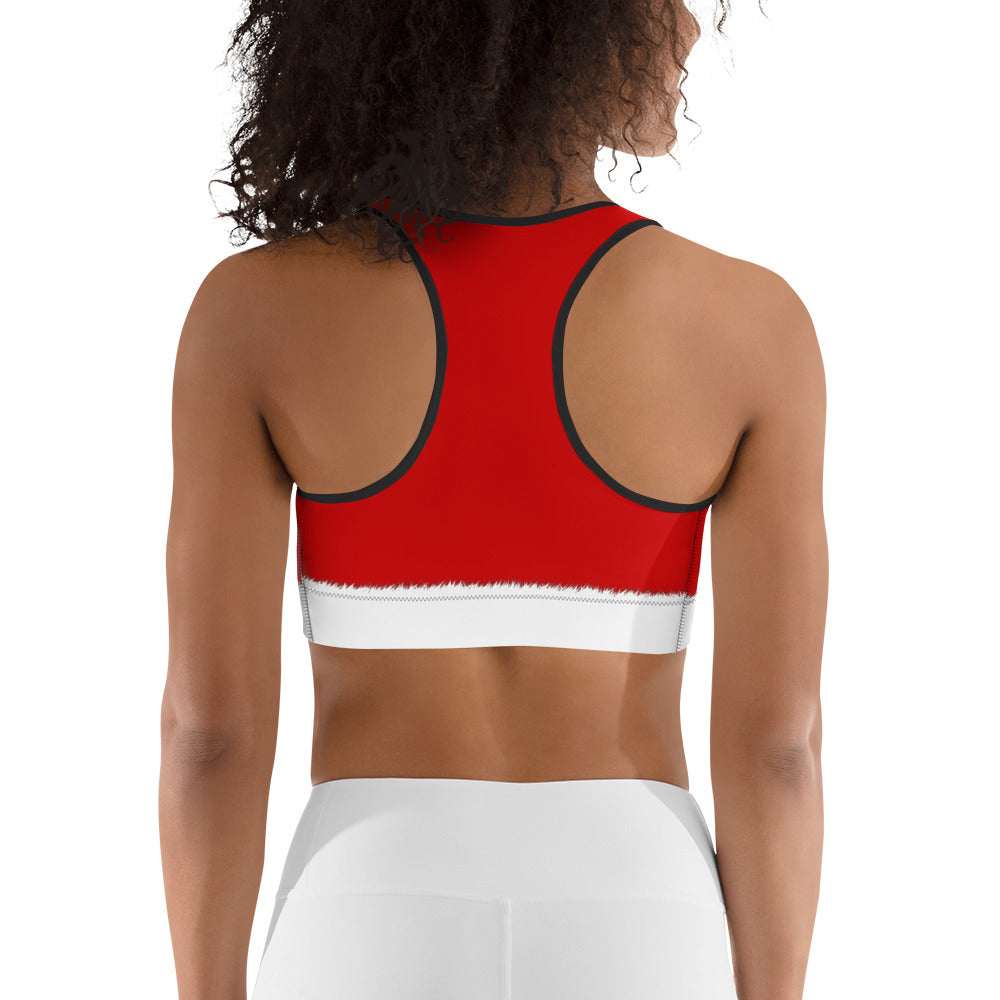 Christmas Stripes Sports Bra