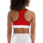 Christmas Stripes Sports Bra