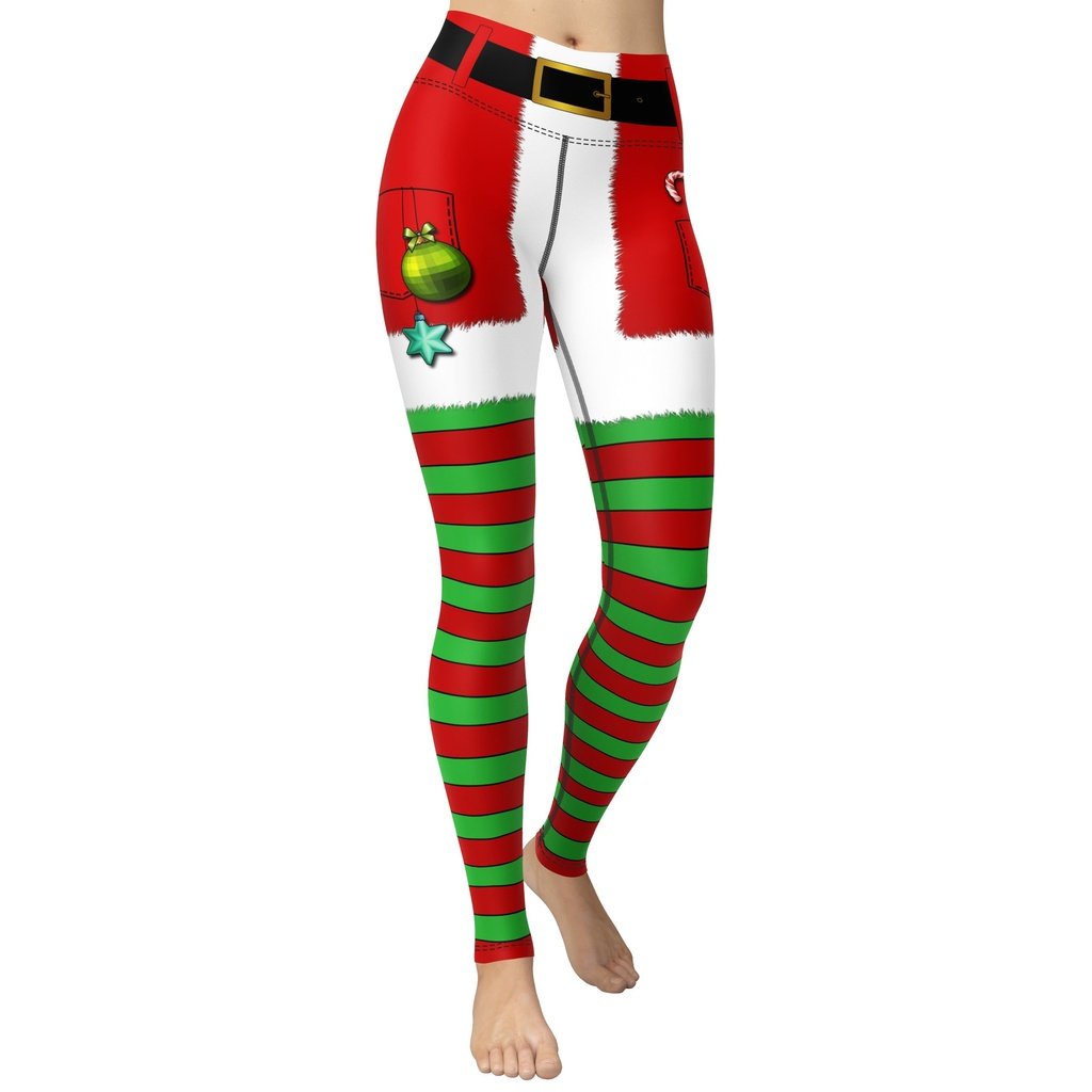Christmas Stripes Yoga Leggings
