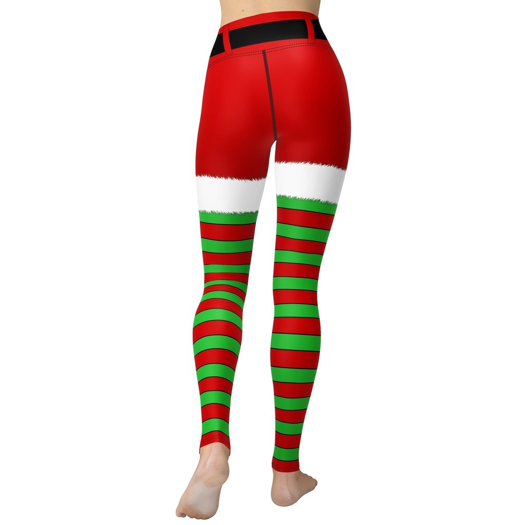 Christmas Stripes Yoga Leggings