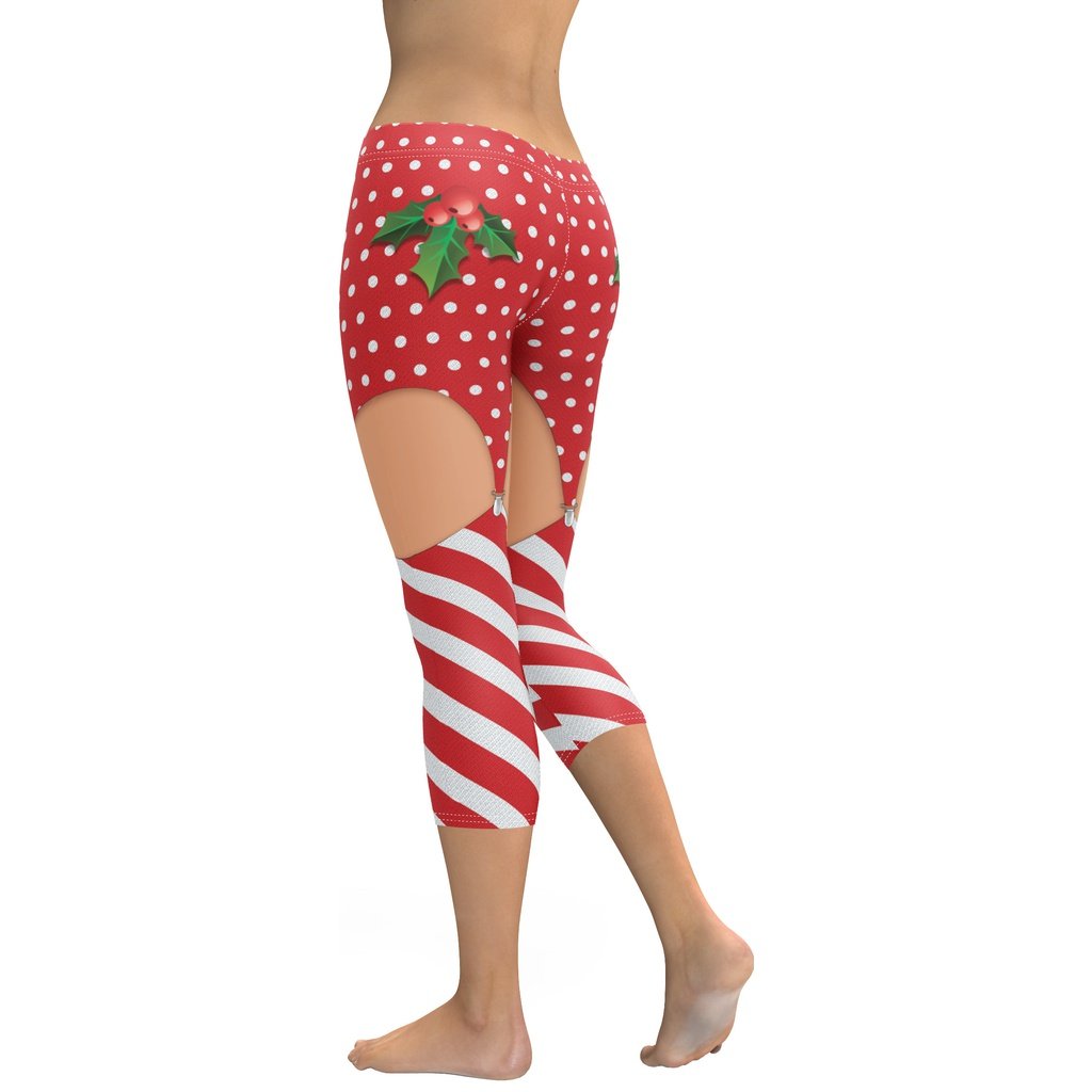 Christmas Suspenders Capris