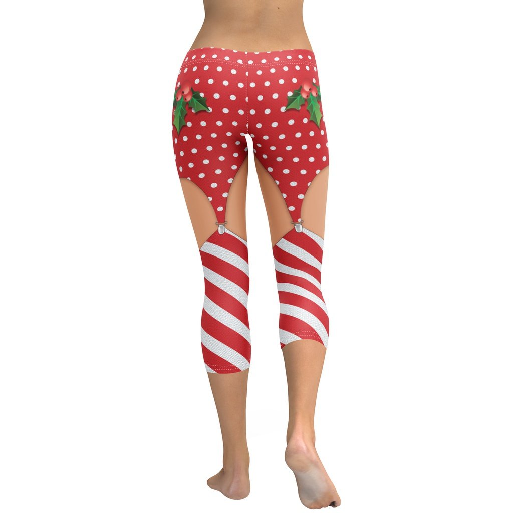 Christmas Suspenders Capris