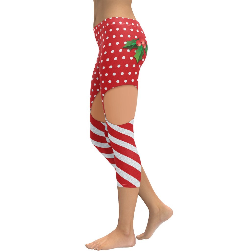 Christmas Suspenders Capris