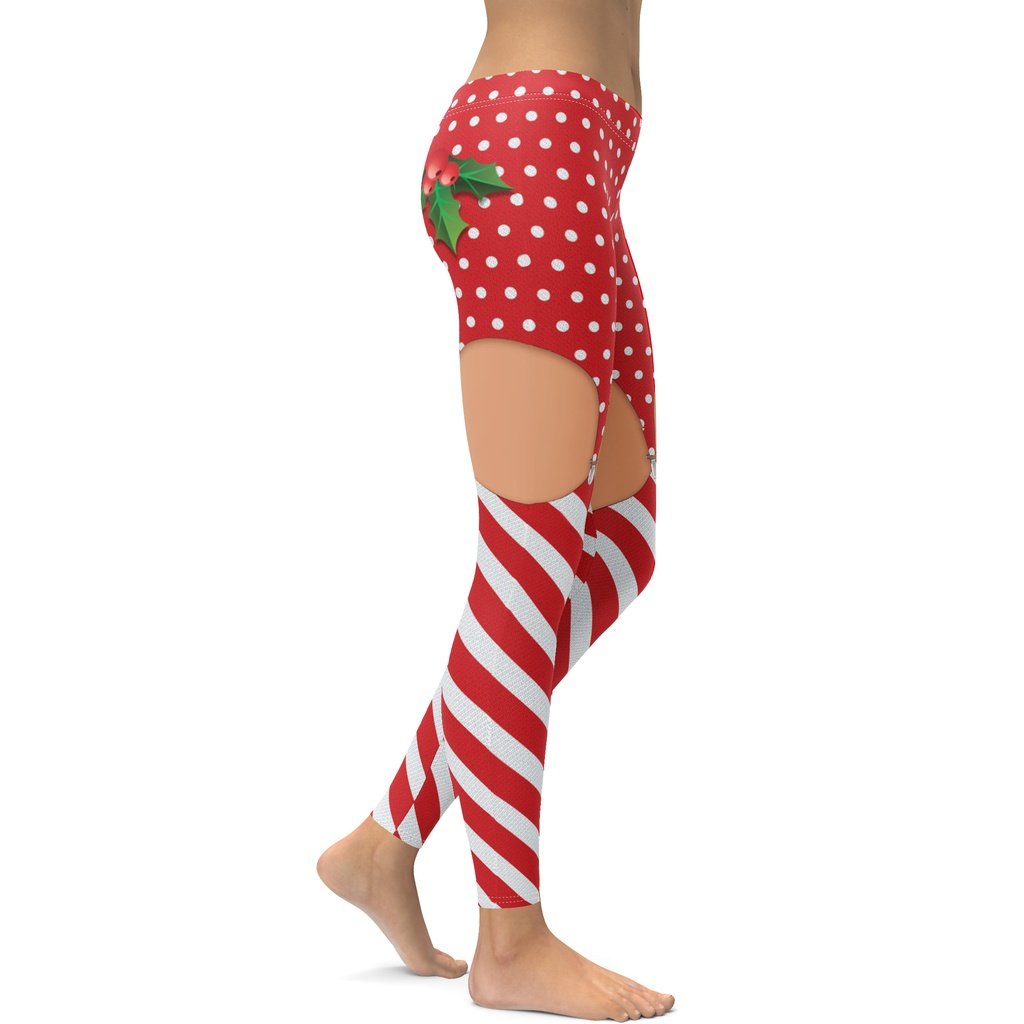 Christmas Suspenders Leggings