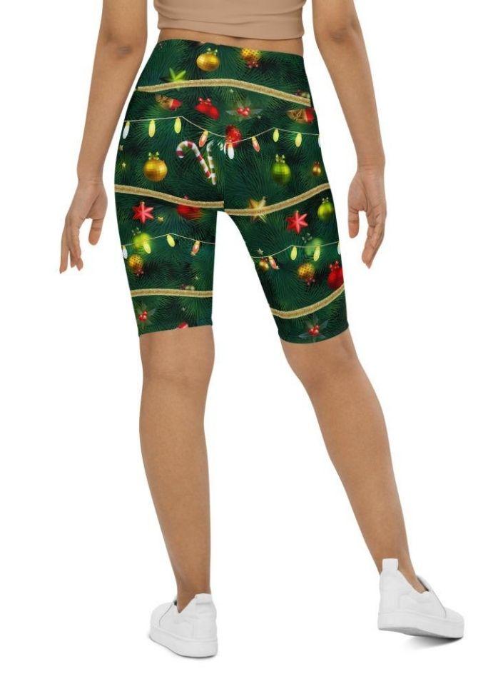 Christmas Tree Biker Shorts