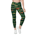 Christmas Tree Crossover Leggings With Pockets