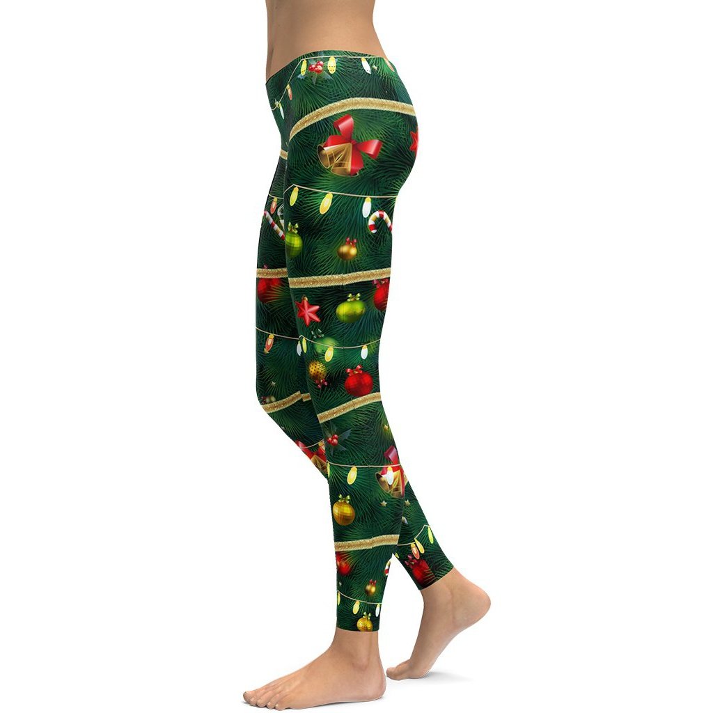 Christmas Tree Leggings - FiercePulse - Premium Workout Leggings - Yoga Pants