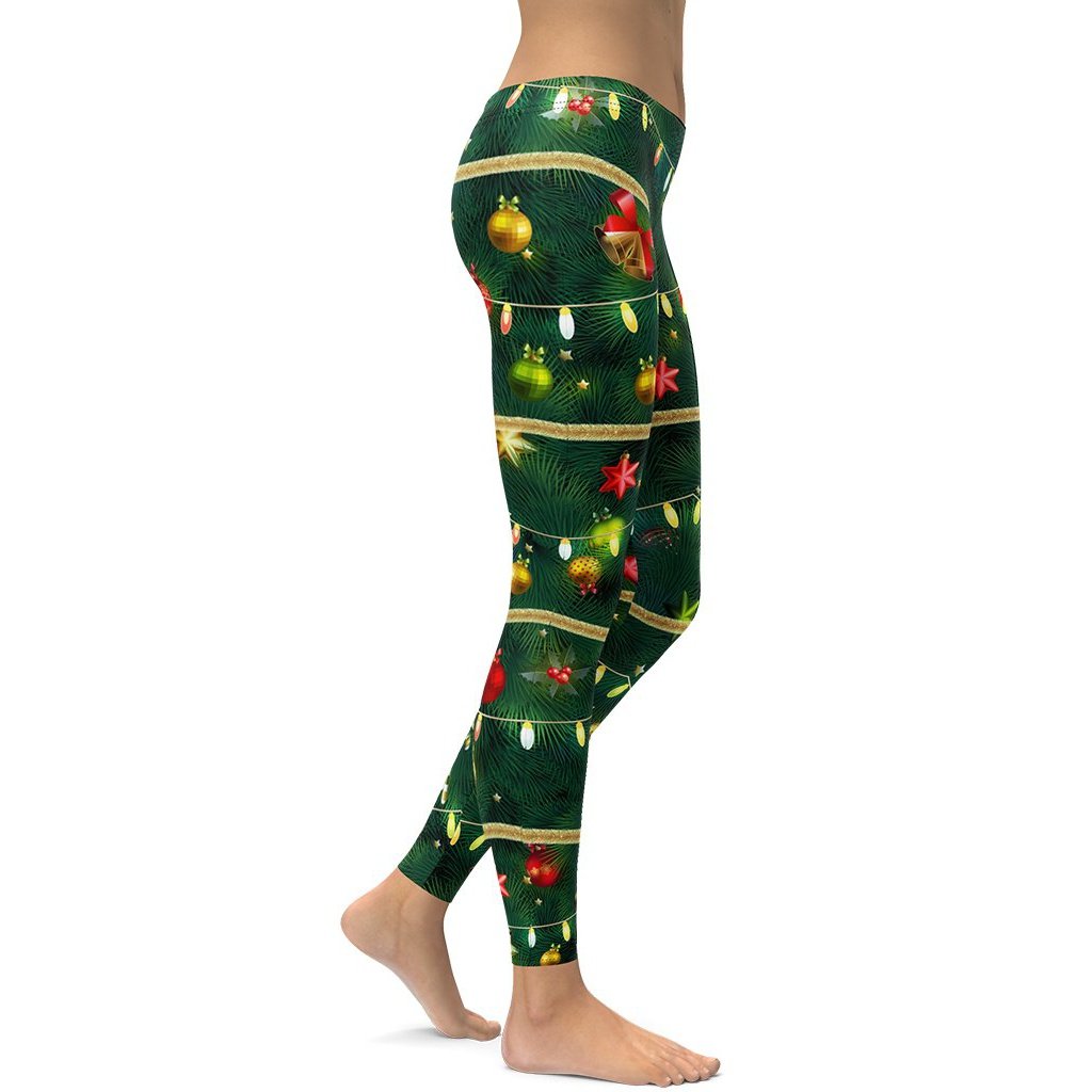 Christmas Tree Leggings - FiercePulse - Premium Workout Leggings - Yoga Pants