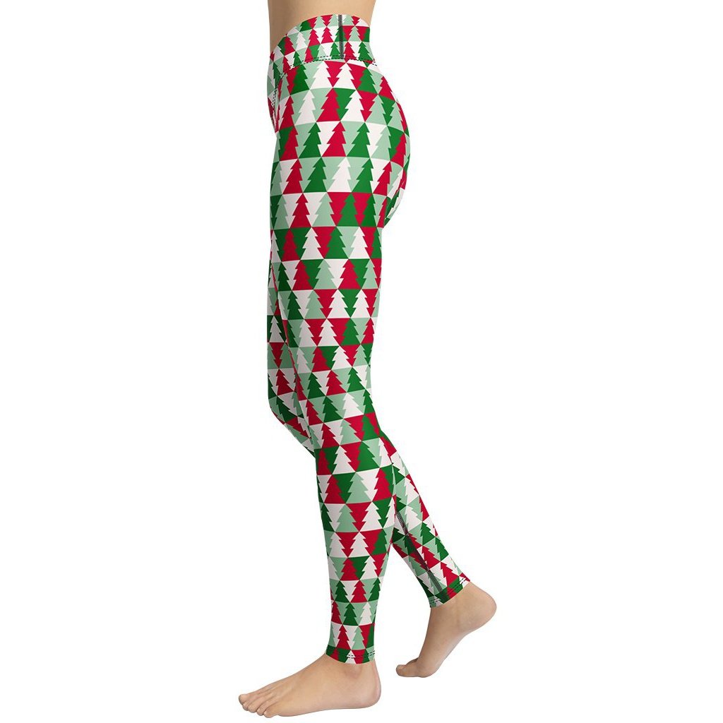 Christmas Tree Pattern Yoga Leggings