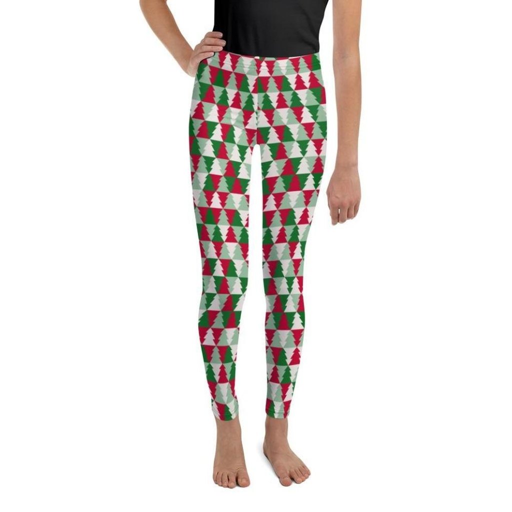 Christmas Tree Pattern Youth Leggings
