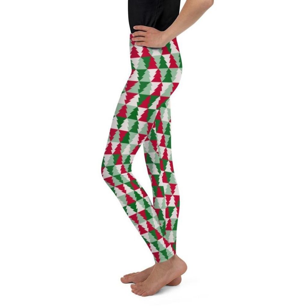 Christmas Tree Pattern Youth Leggings