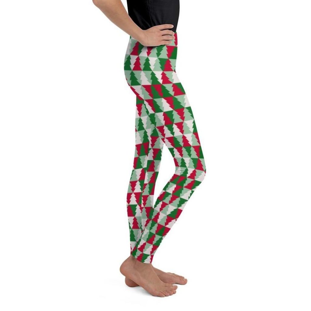 Christmas Tree Pattern Youth Leggings