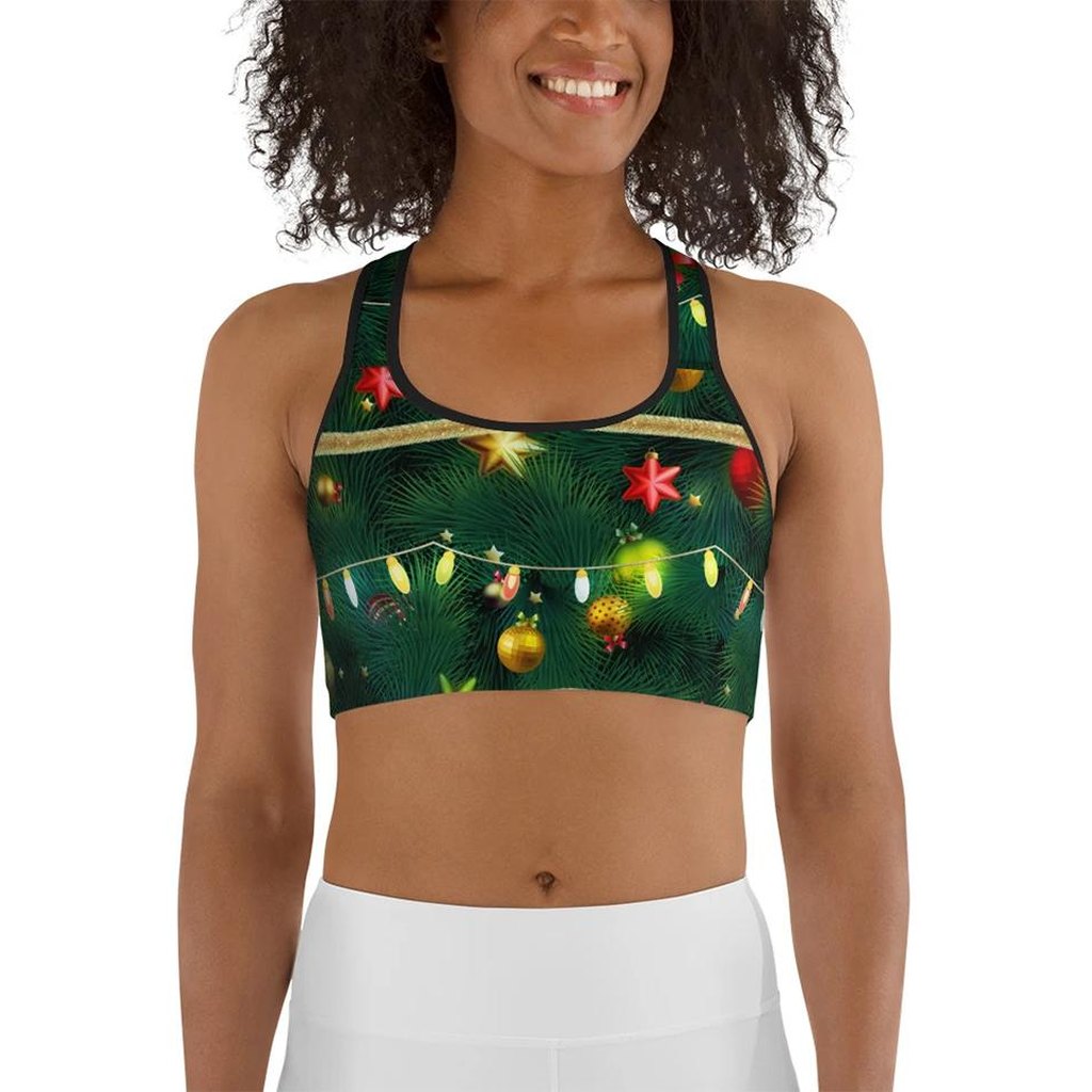 Christmas Tree Sports Bra