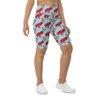 Christmassy Dinosaurs Biker Shorts