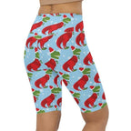 Christmassy Dinosaurs Biker Shorts