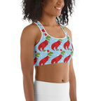 Christmassy Dinosaurs Sports Bra