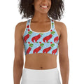 Christmassy Dinosaurs Sports Bra