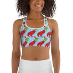 Christmassy Dinosaurs Sports Bra