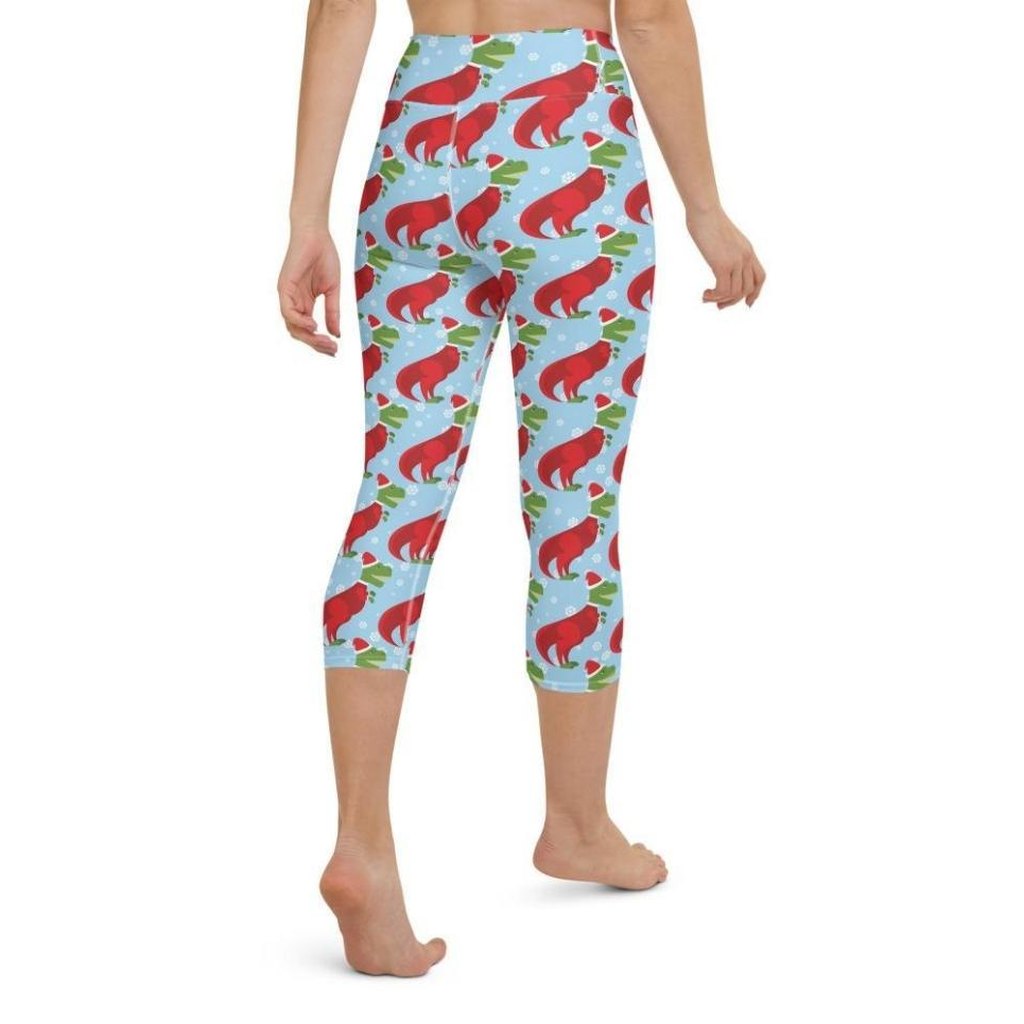 Christmassy Dinosaurs Yoga Capris