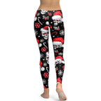 Christmassy Skulls Leggings - FiercePulse - Premium Workout Leggings - Yoga Pants