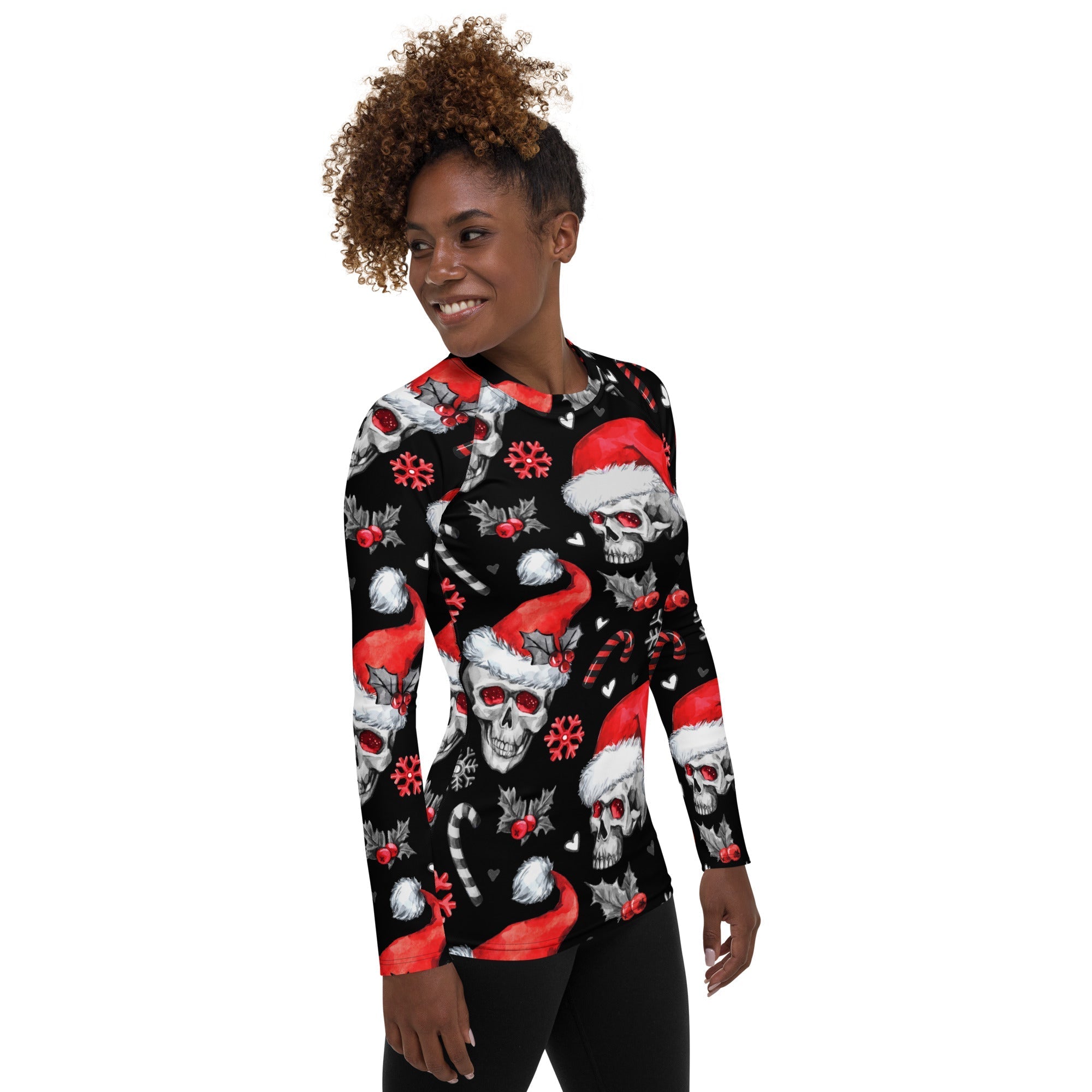 Christmassy Skulls Rash Guard