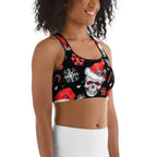 Christmassy Skulls Sports Bra
