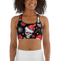 Christmassy Skulls Sports Bra
