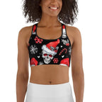 Christmassy Skulls Sports Bra