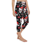 Christmassy Skulls Yoga Capris