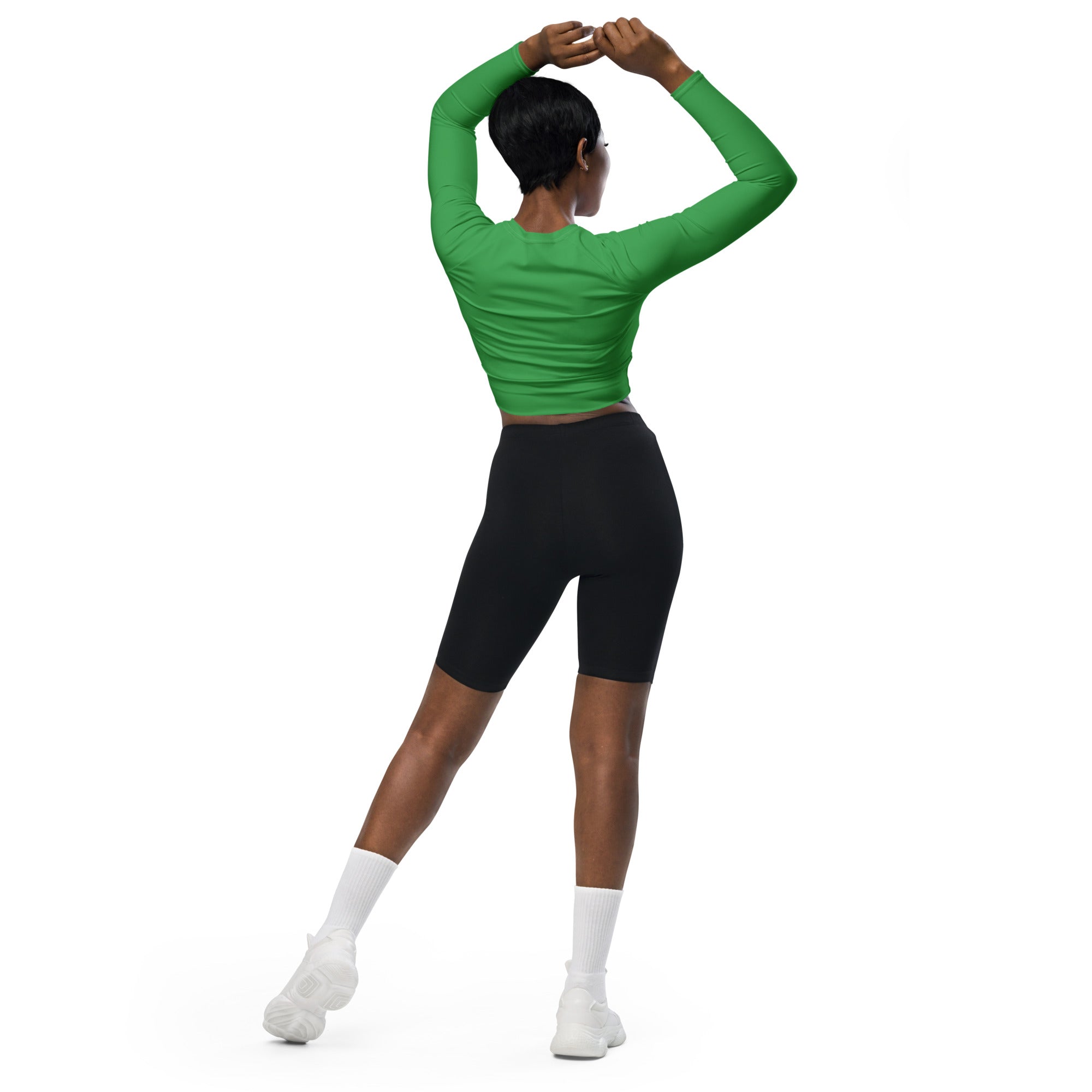 Clover Green Recycled Long-sleeve Crop Top