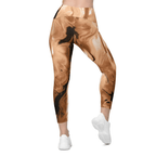 Coffee Essence Crossover Leggings With Pockets