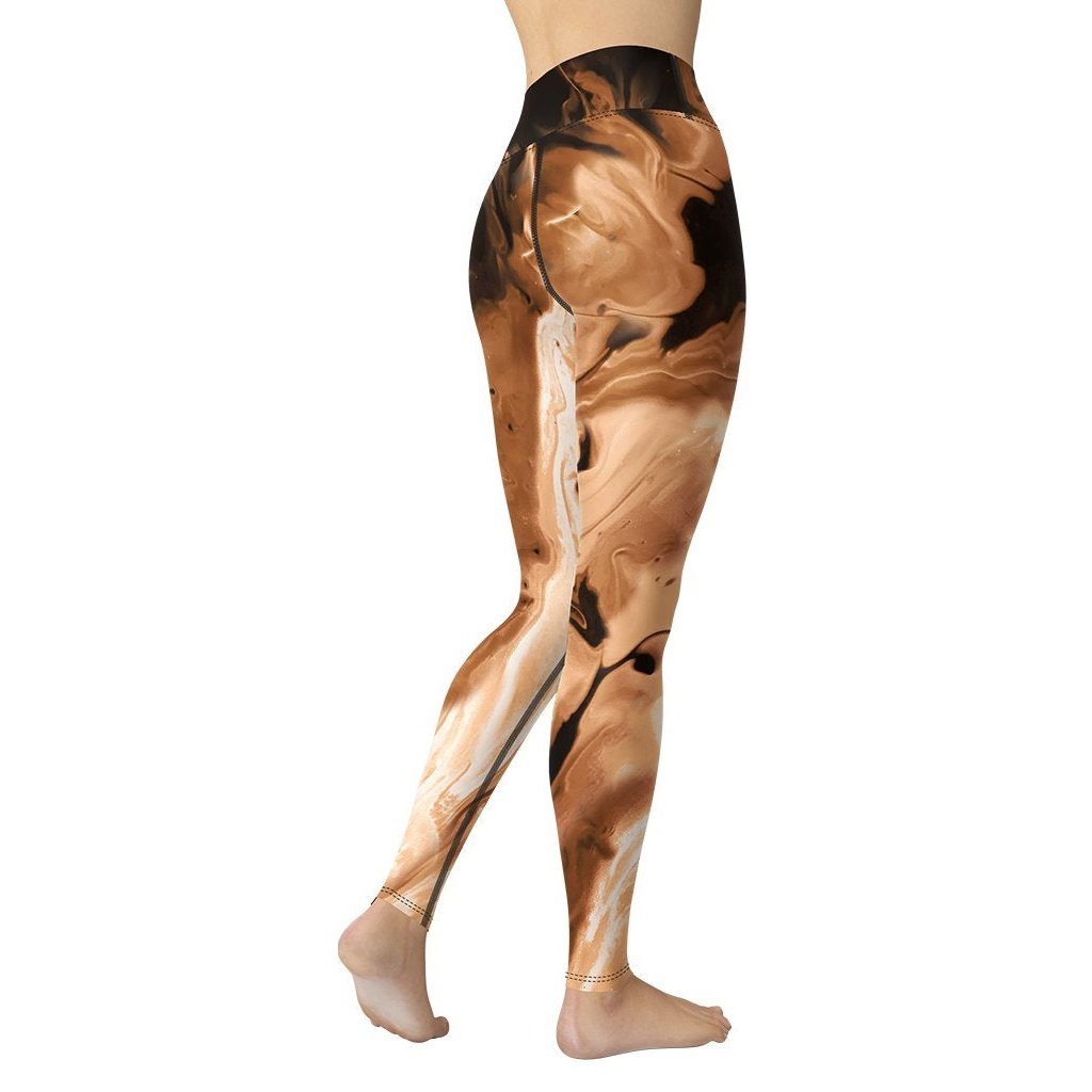 Coffee Essence Yoga Leggings - FiercePulse - Premium Workout Leggings - Yoga Pants
